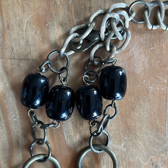 20” Pam Hiran Anthropologie Chunky Boho Teardrop Beaded Pendant Necklace - Picture 14 of 15